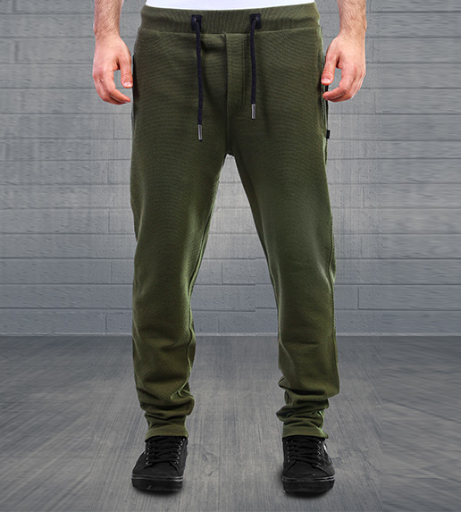 WickedKnot Cotton Sweat Pants - Dark Olive Green